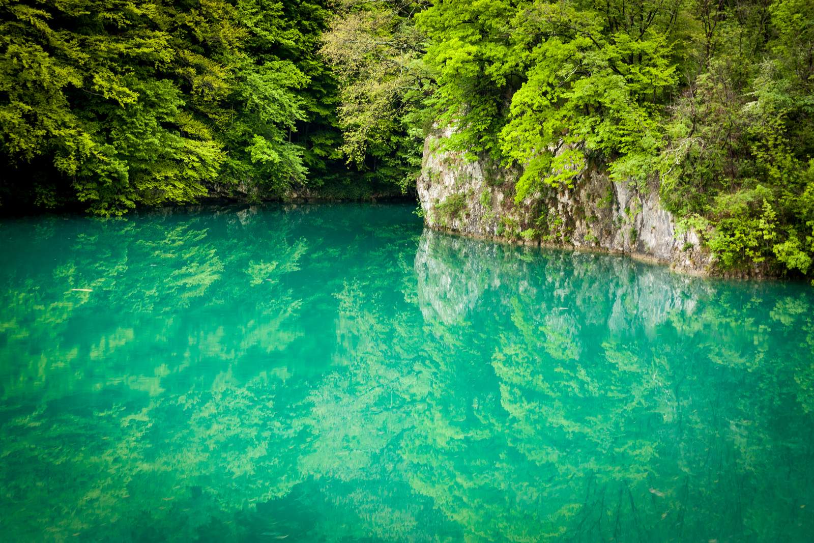 Soča river, famous because of its emerald color