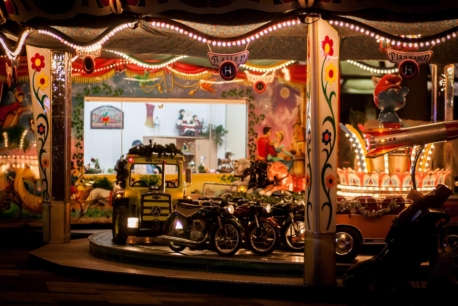 Carousel at Christmas Market in Hamburg