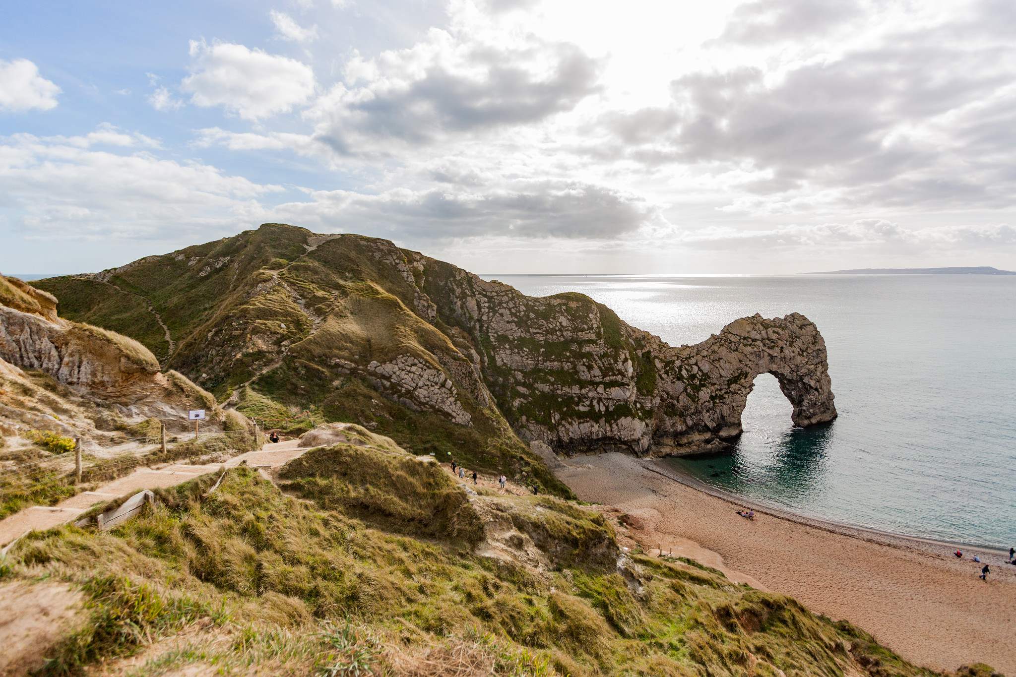 Once again, Durdle Door with path for accessing the beach
