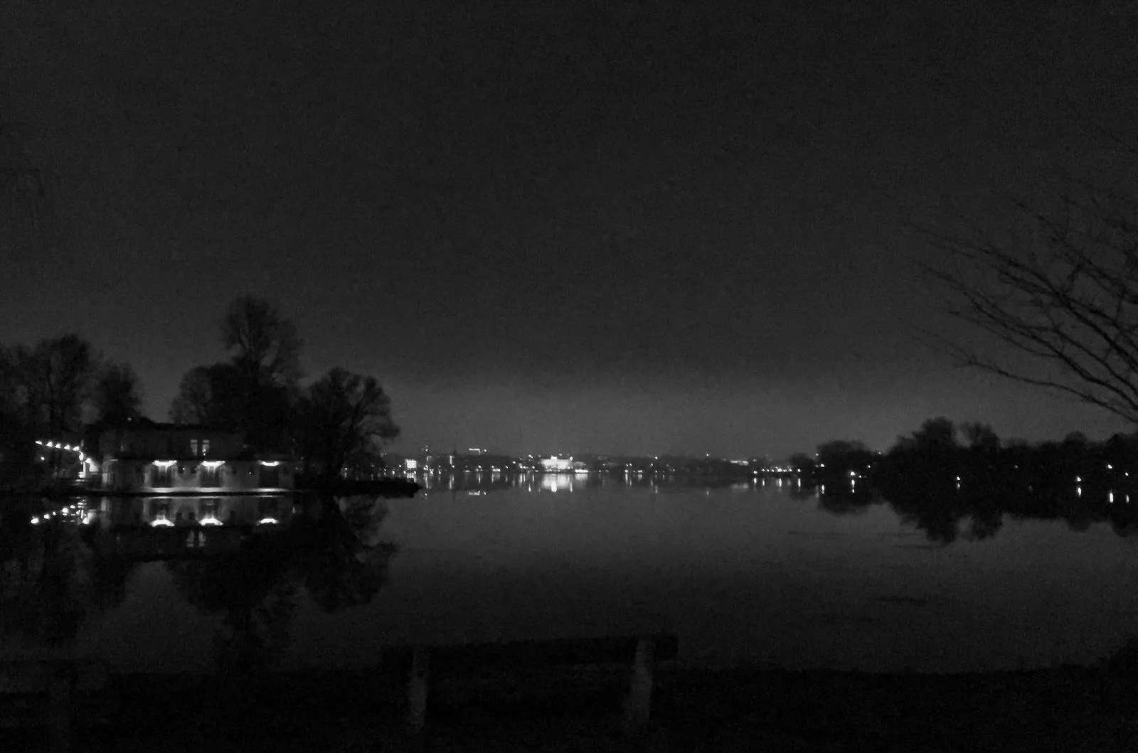 Evening view on Alster, Hamburg