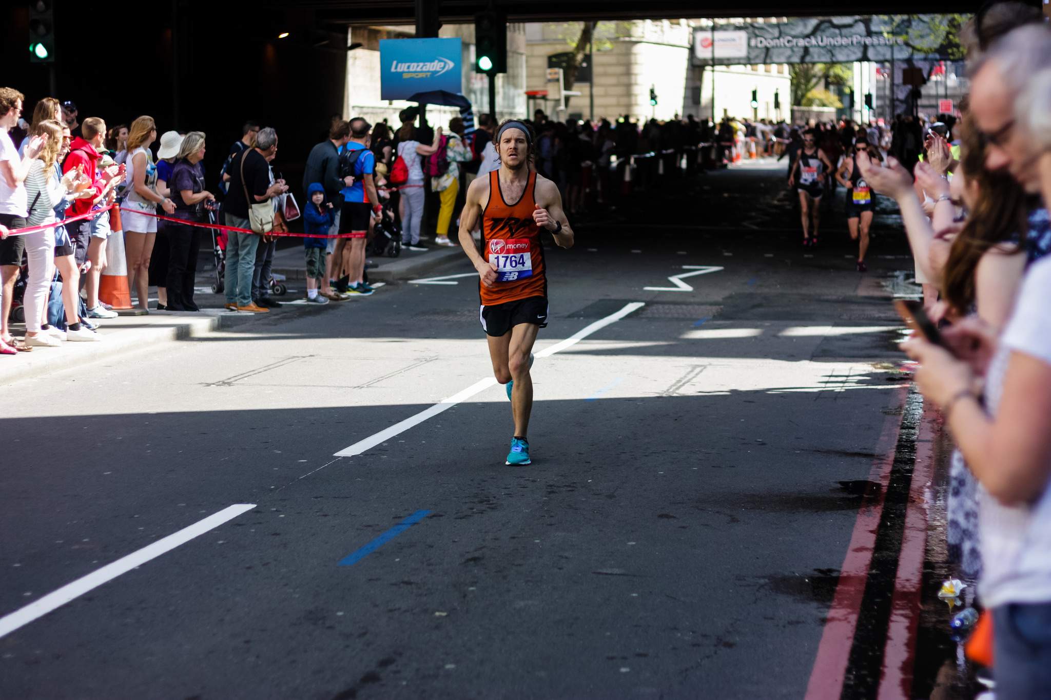 Runner 1764 on the course of 2018 London Marathon