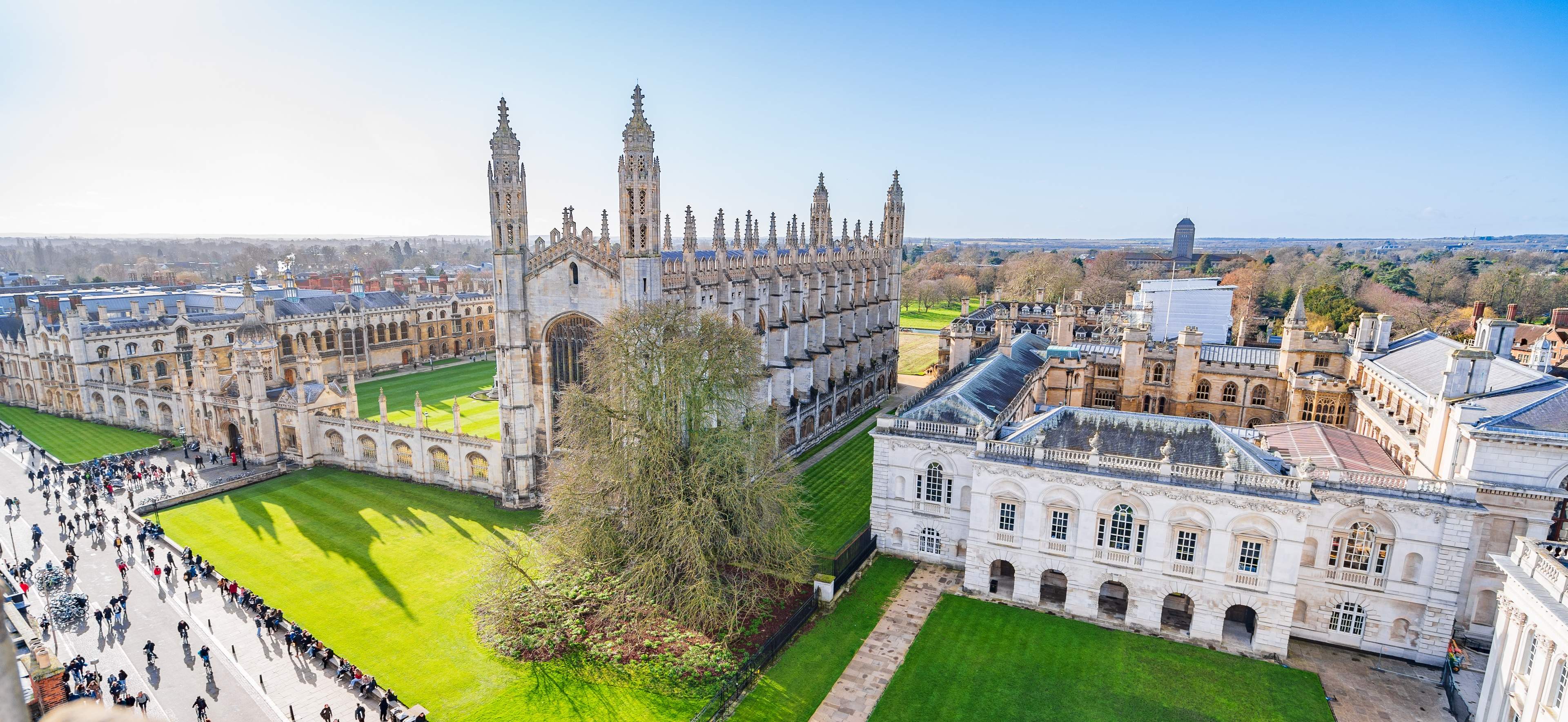 View on King's College Chapel from the Church of St Mary the Great, Cambridge, UK