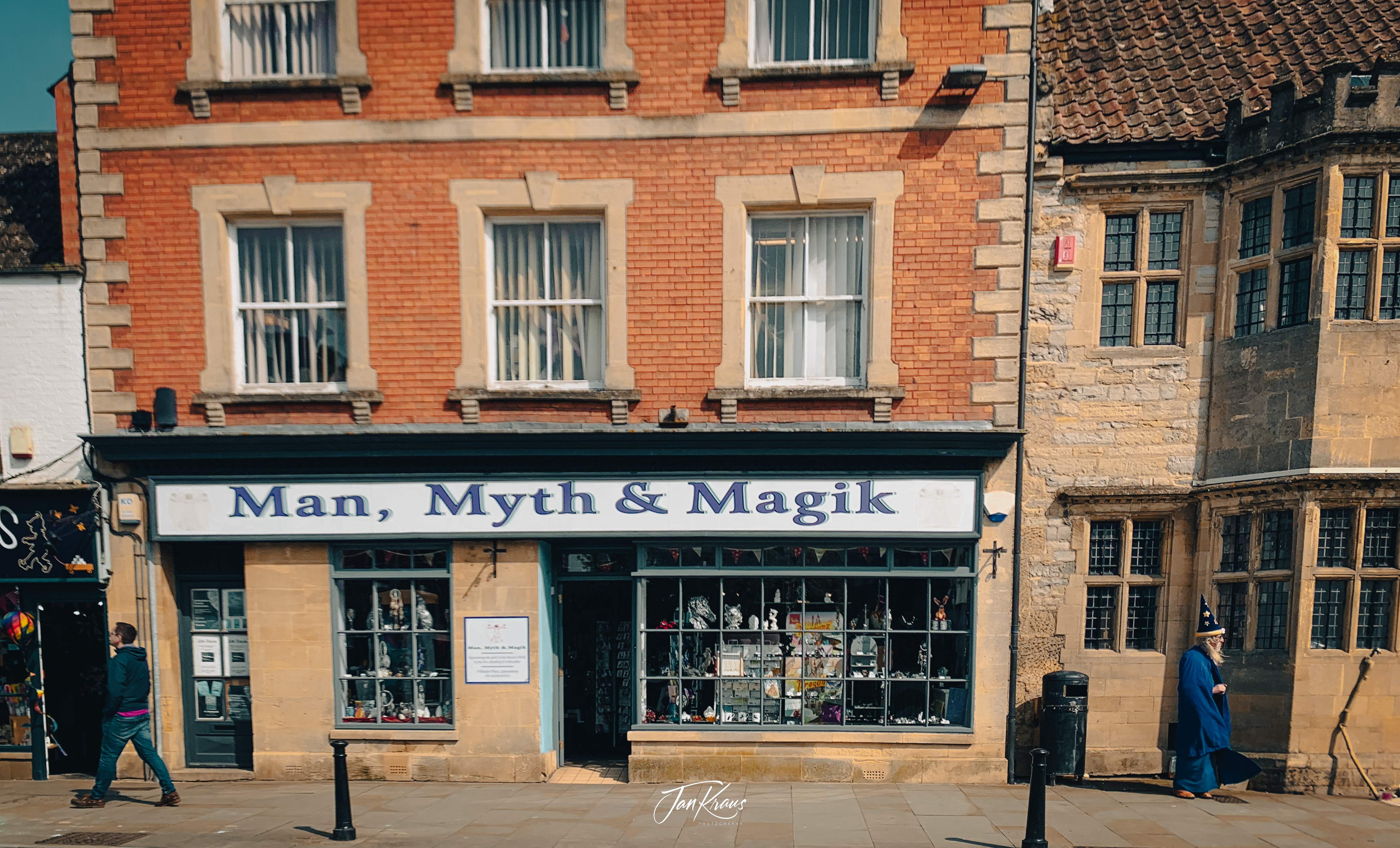 Man, Myth & Magik store in Glastonbury, Somerset, England, UK