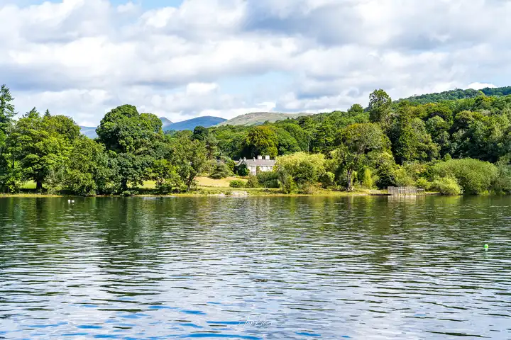 A view from Windermere lake cruise, Lake District, UK