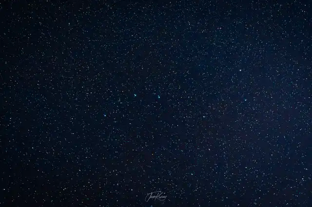 A photo of stars in the night sky, captured somewhere in south west England