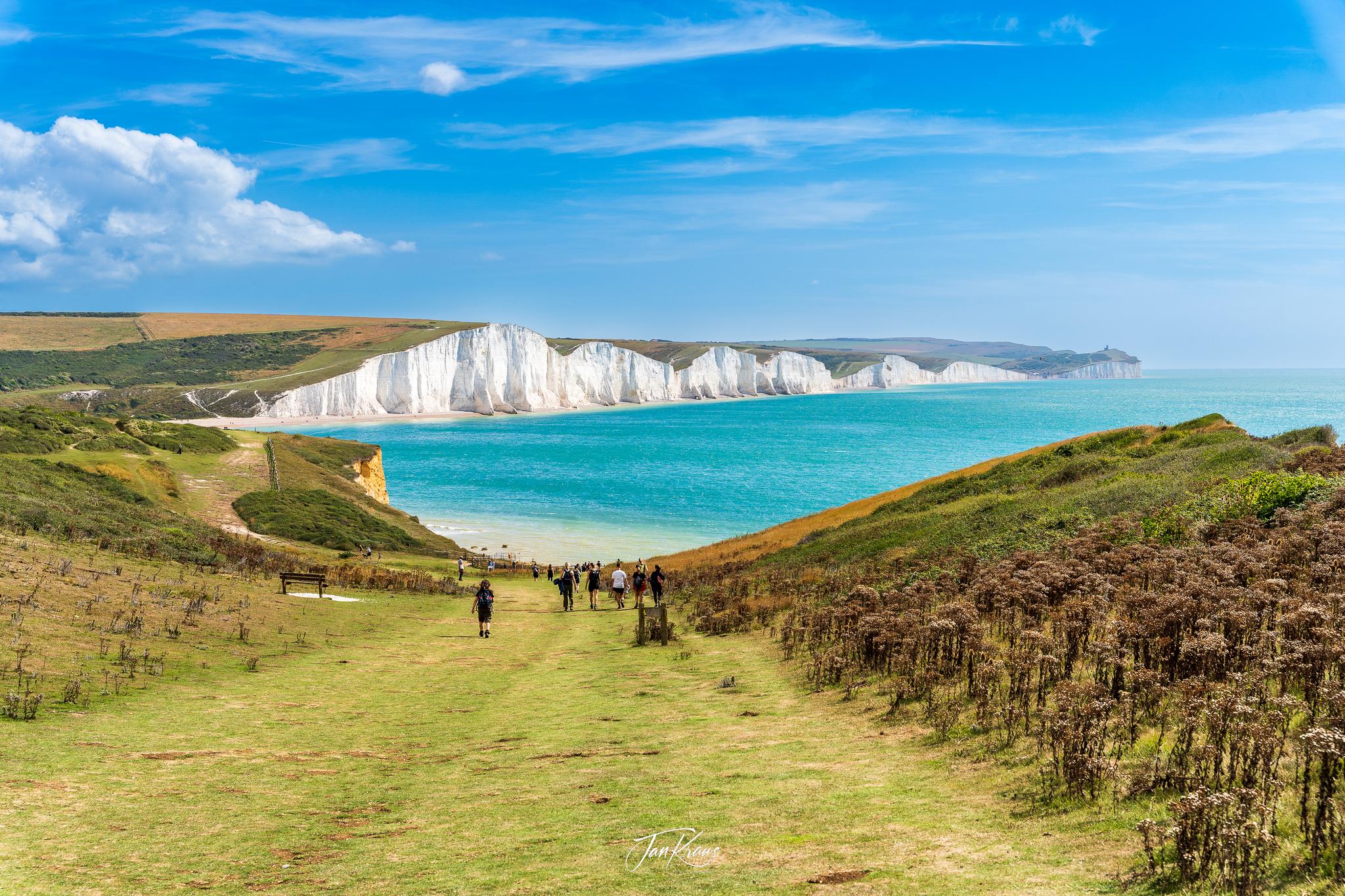 The magnificent views of Seven Sisters cliffs, East Sussex, England, UK