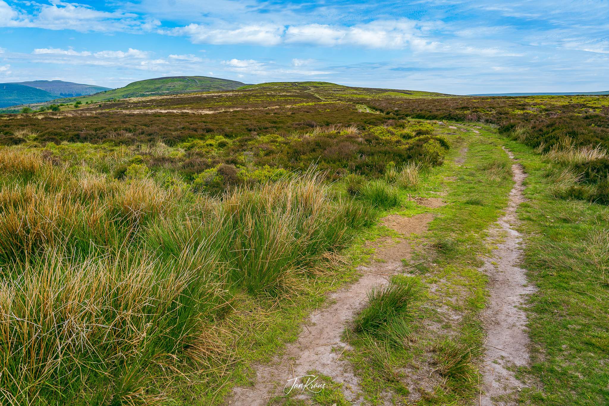 Some beautiful and peaceful views on the path at The Beacons Way, Wales, UK