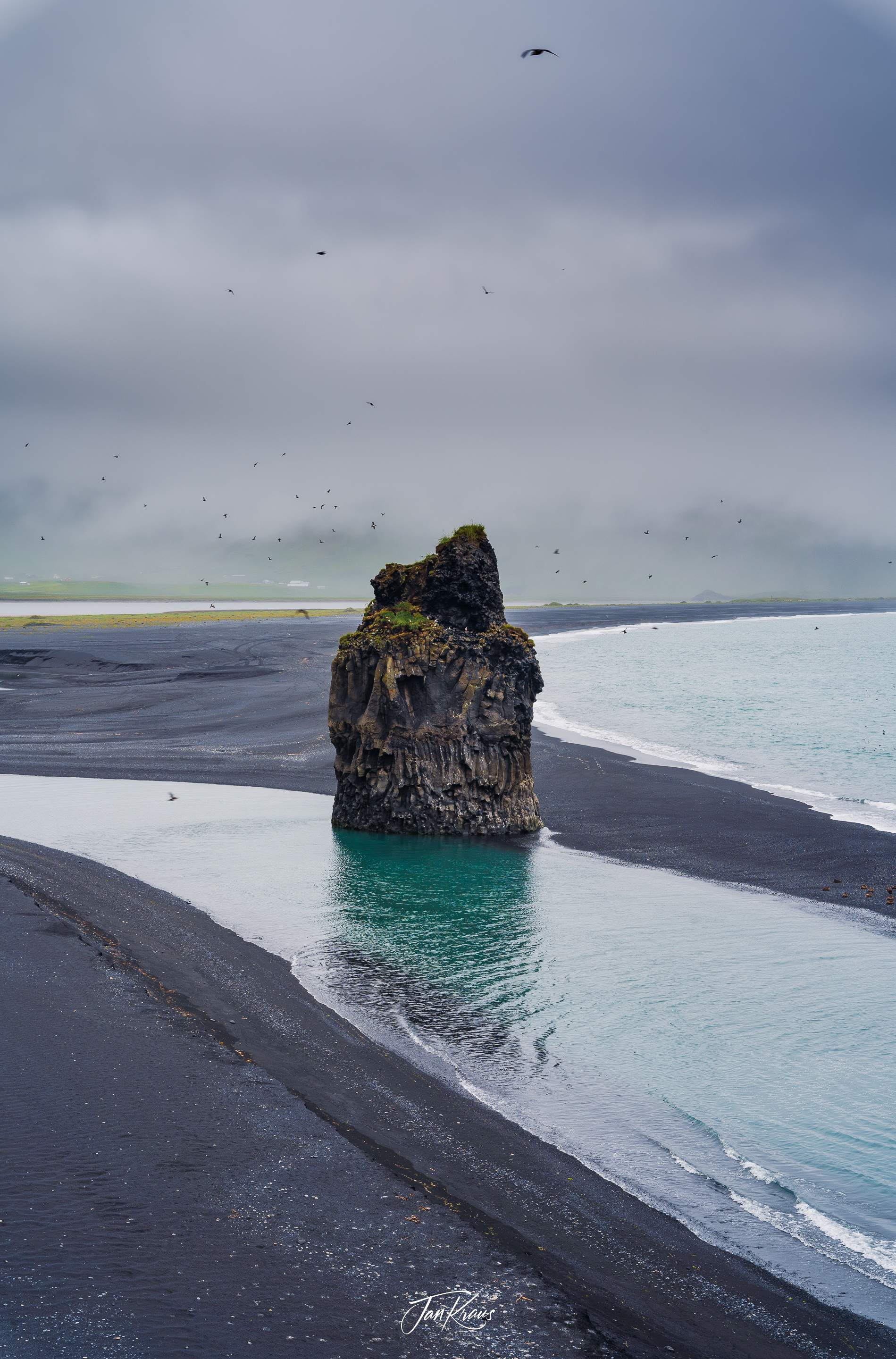 Arnardrangur also known as 'Eagle rock', Iceland