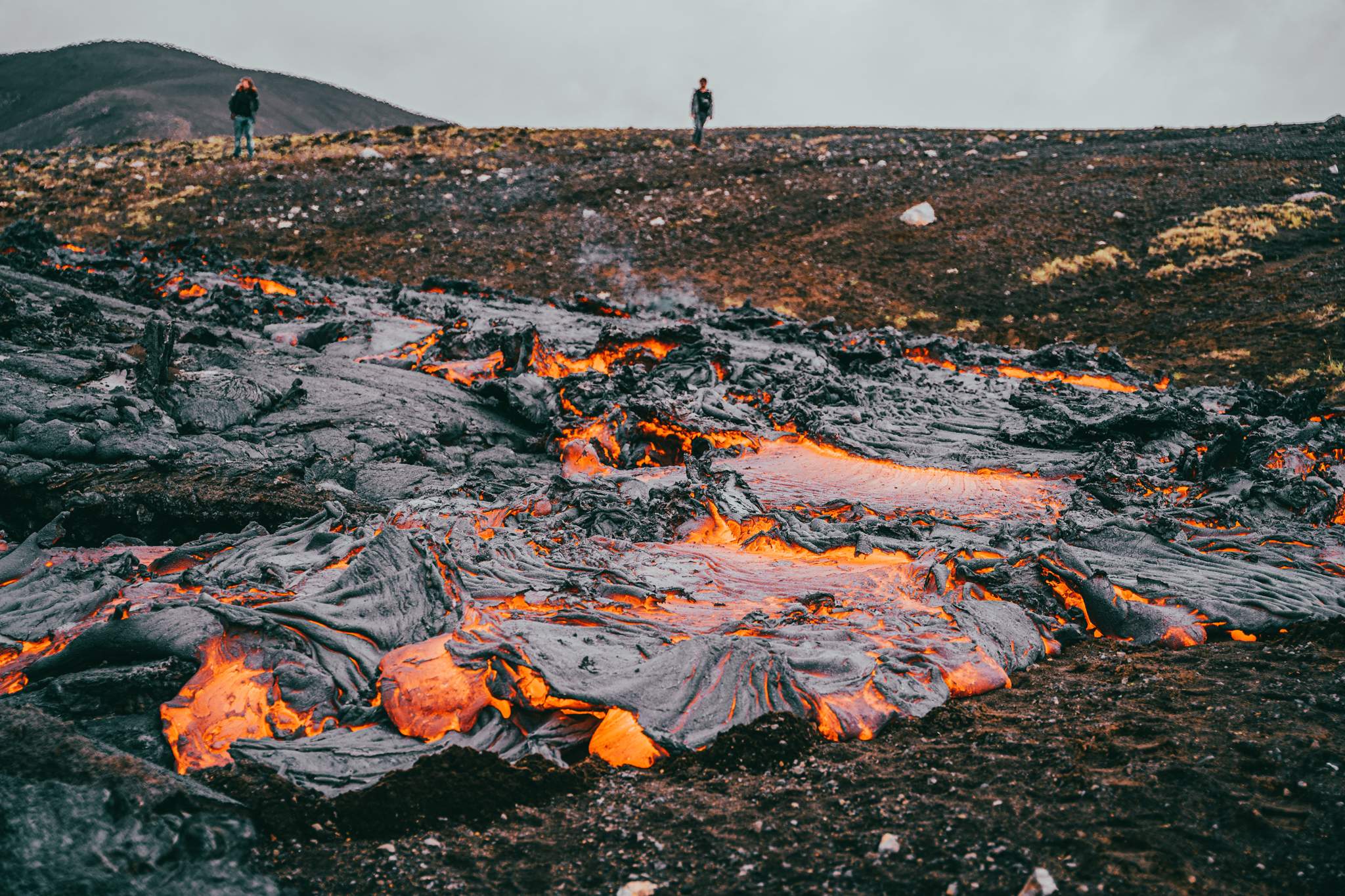 Hot lava from Fagradalsfjall volcano!
