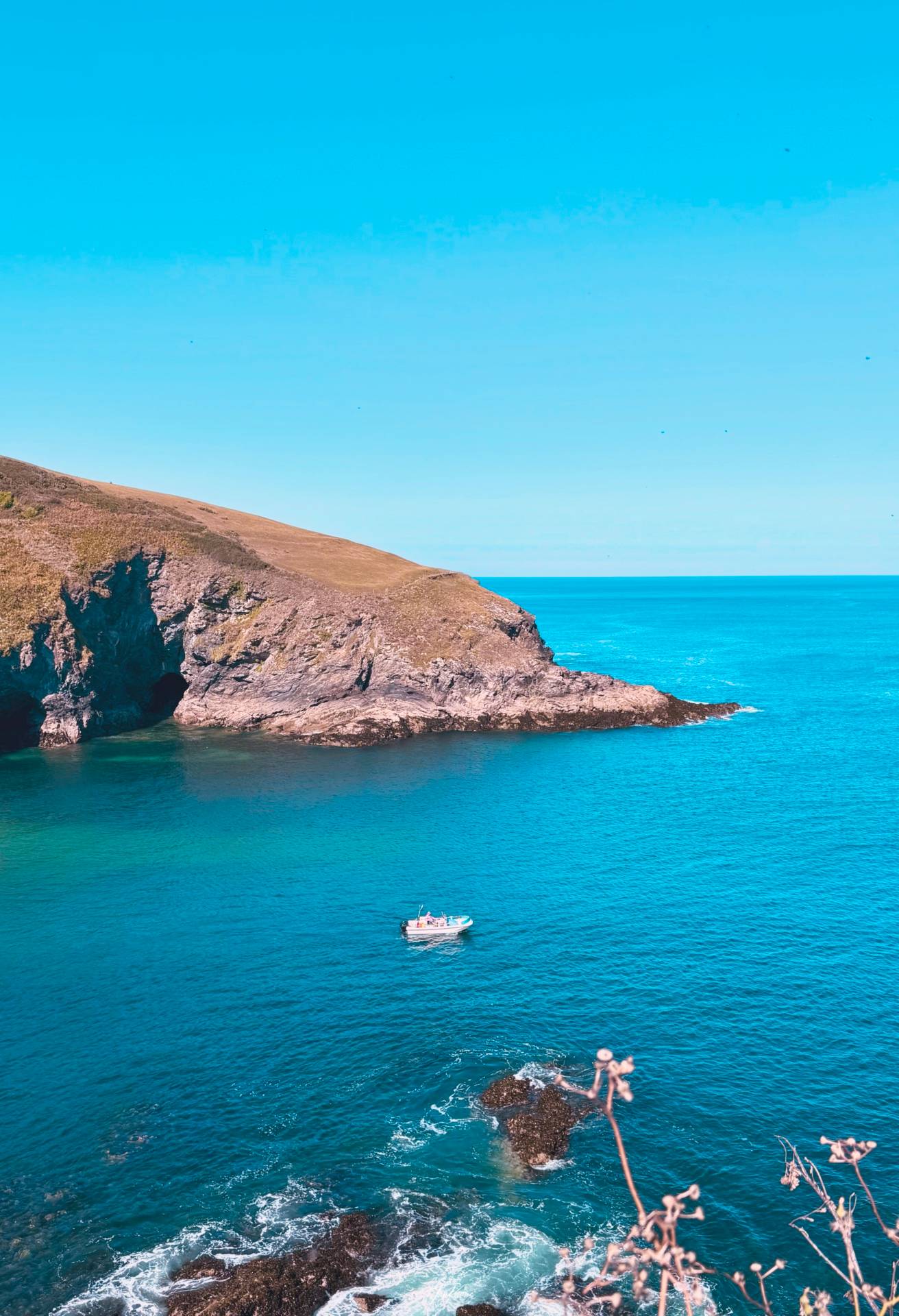 A view of the harbour in Port Isaac village, Cornwall, UK