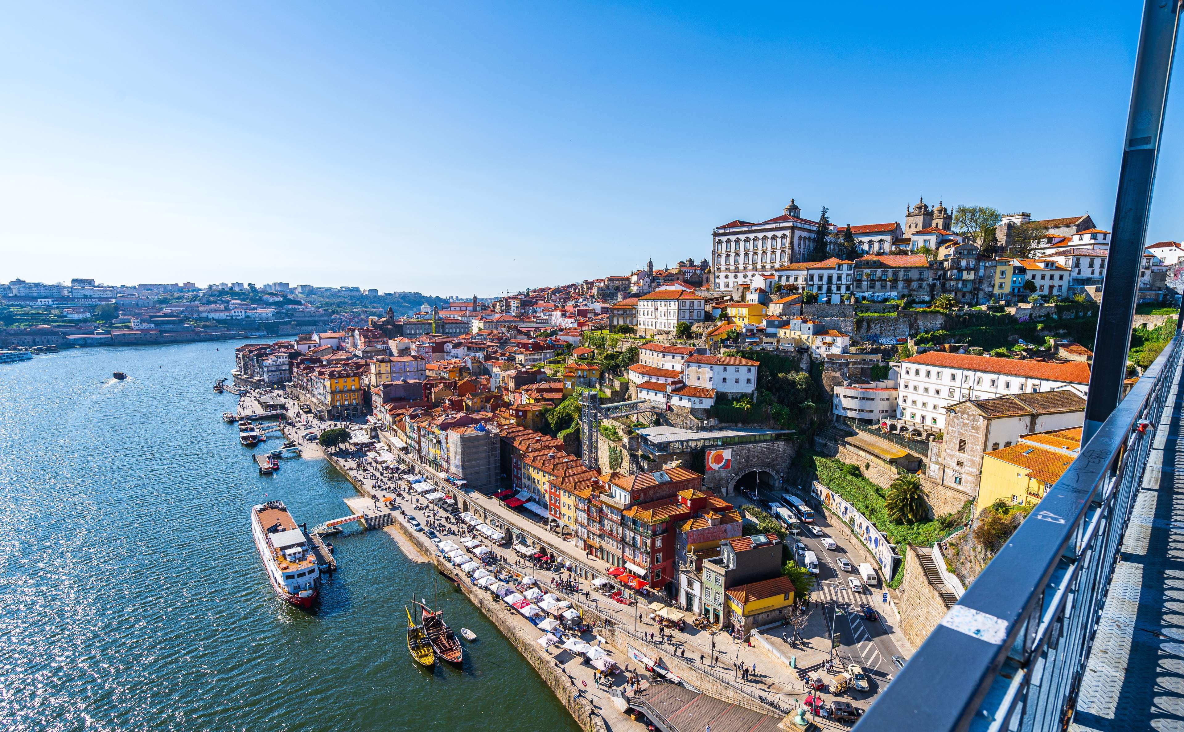 View over Porto from Luís I Bridge, Portugal