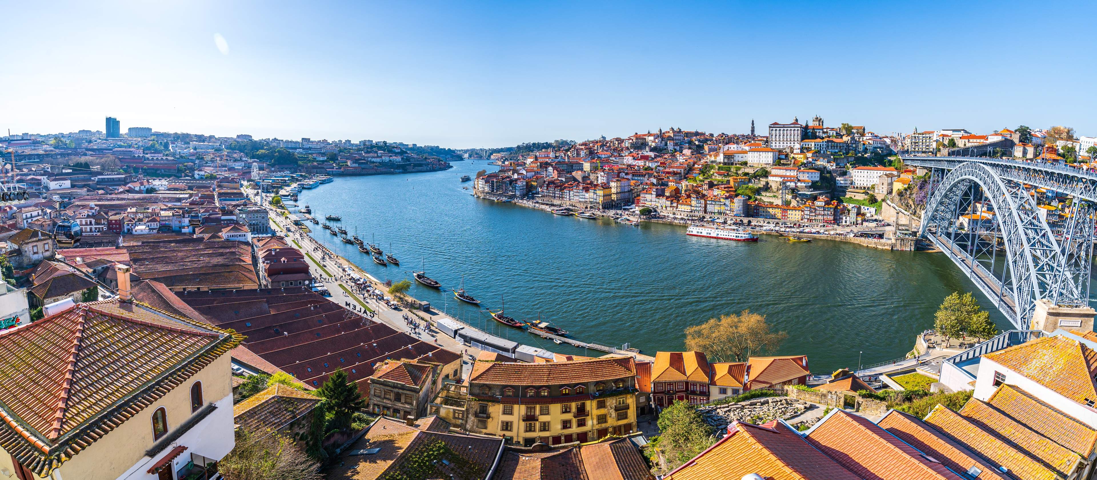 View over Porto from Teleférico de Gaia, Portugal