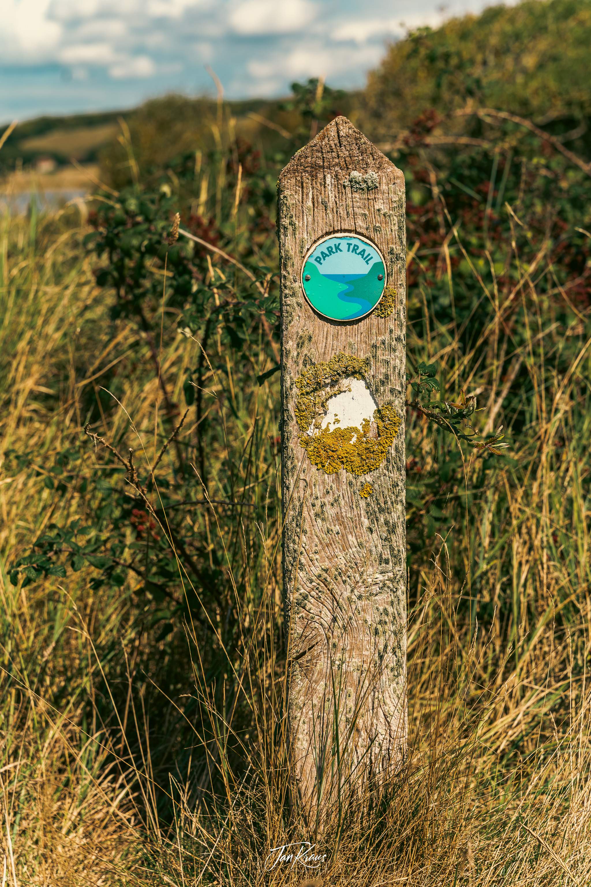 Another signpost at Cuckmere Haven path, East Sussex, England, UK