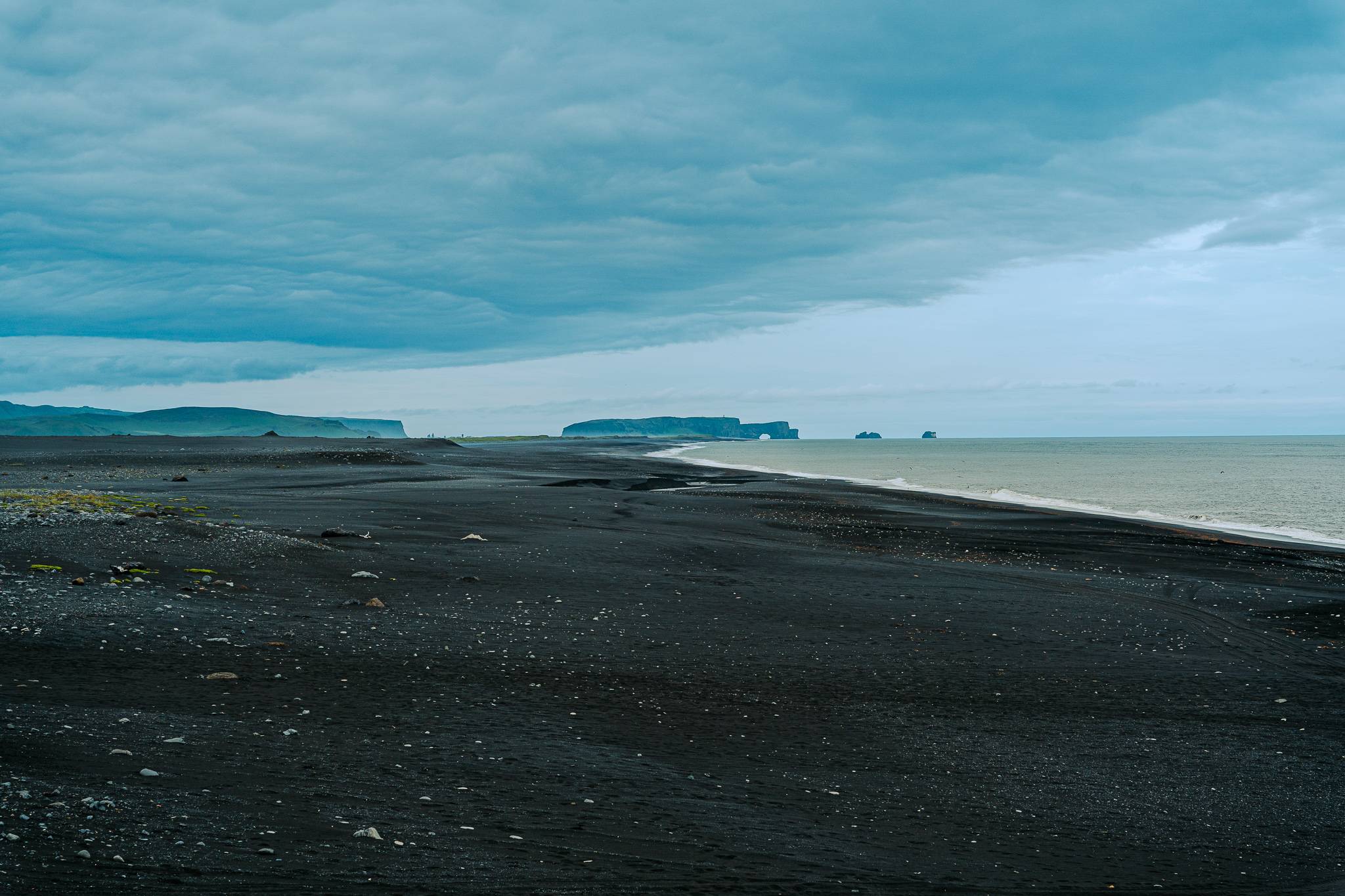 A view over peaceful Sólheimasandur beach, Icleand