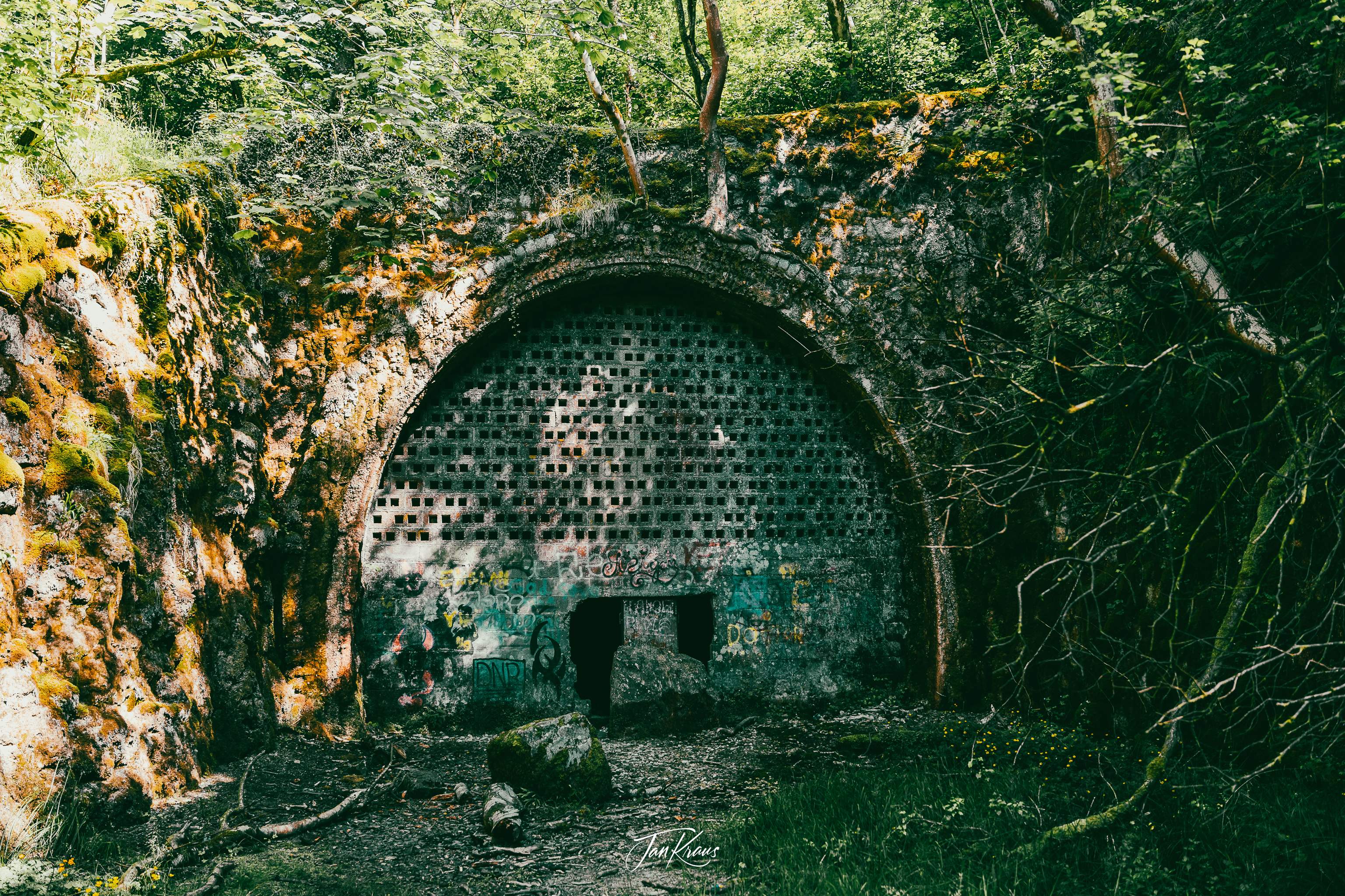 Old rail tunnel at Taff Trail, Merthyr Tydfil, Wales, UK