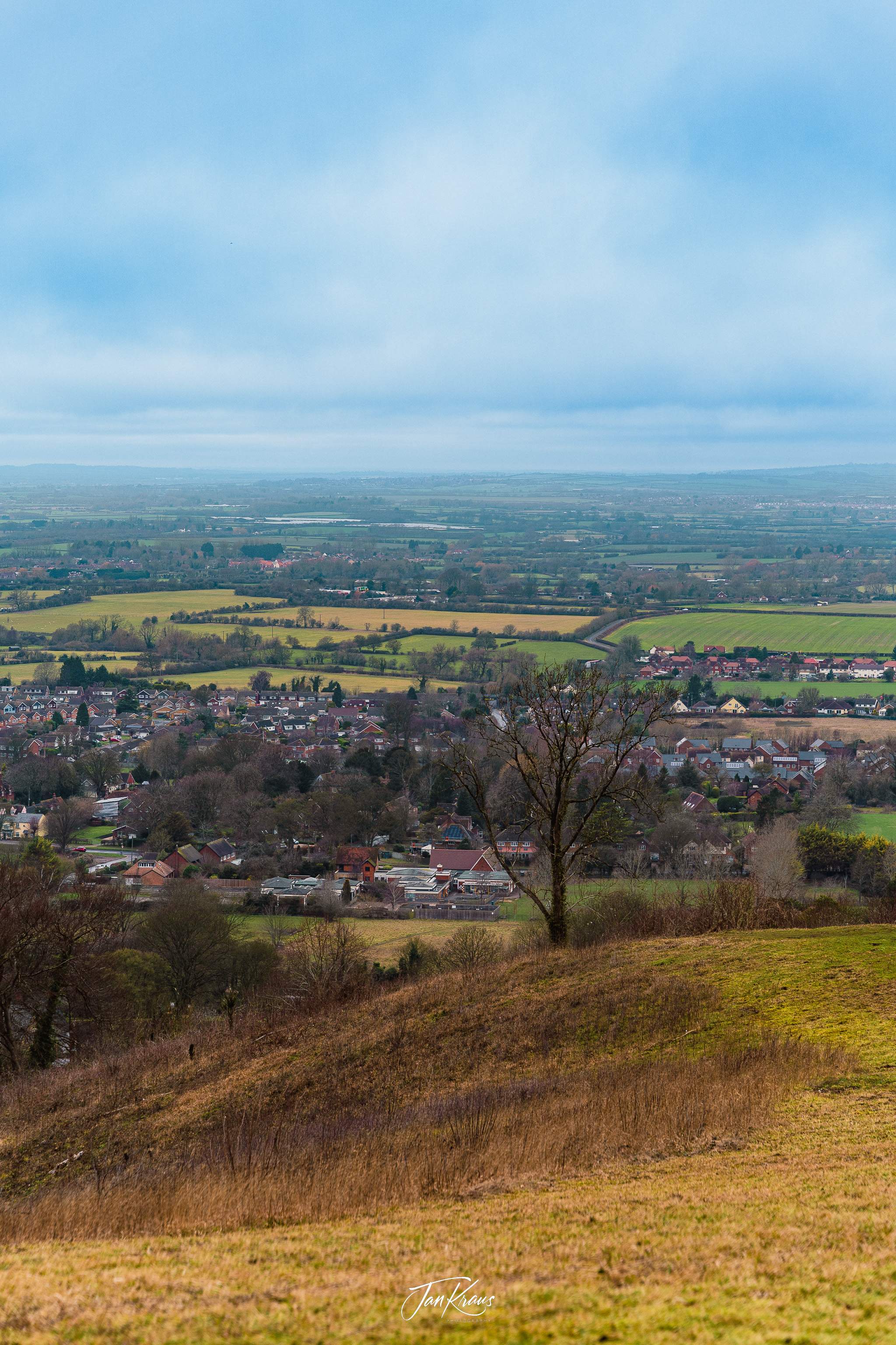 Views from Brush Hill during Wendover Woods hike, England, UK